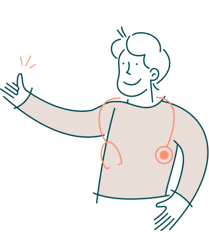 A doctor showing an ok sign