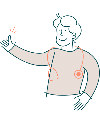 A doctor showing an ok sign