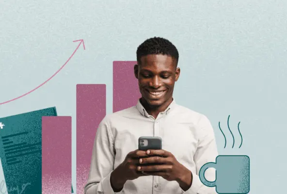 person smiling at effectively healthcare marketing