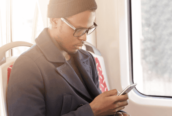 Healthcare practice owner reads about social media for medical practices