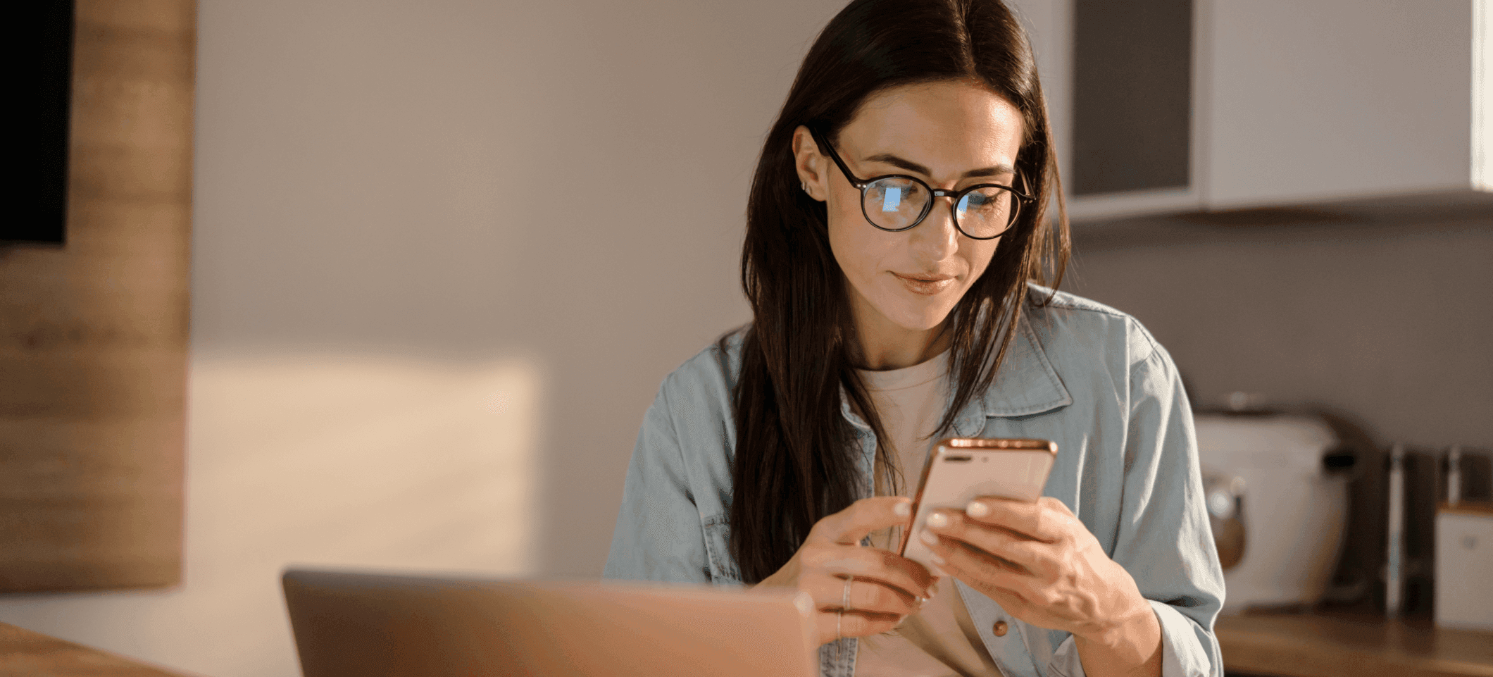 hero image of person looking up health-related search terms